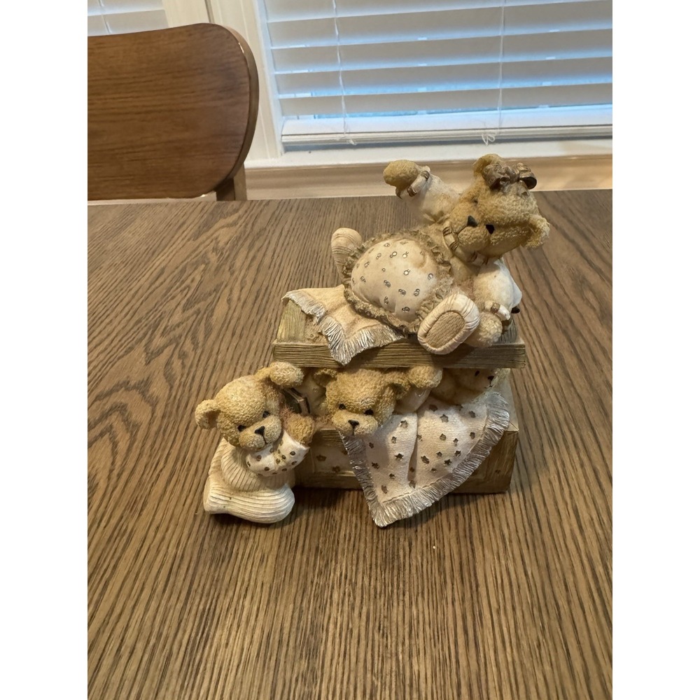 Vintage Bears Banks Collectibles Teddy Bears Hiding In A Trunk Hidden Coin Bank
